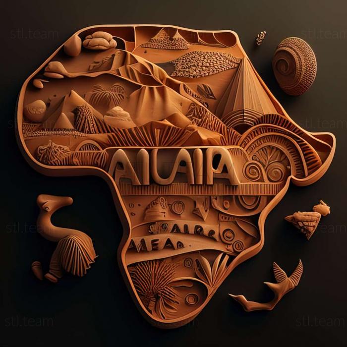 3D model Afrika game (STL)